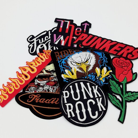 8 punk biker patches - Picture 2 of 4